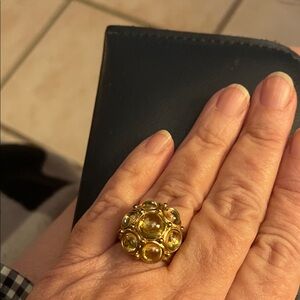 Elegant Goldtone Statement Ring size: 7.5